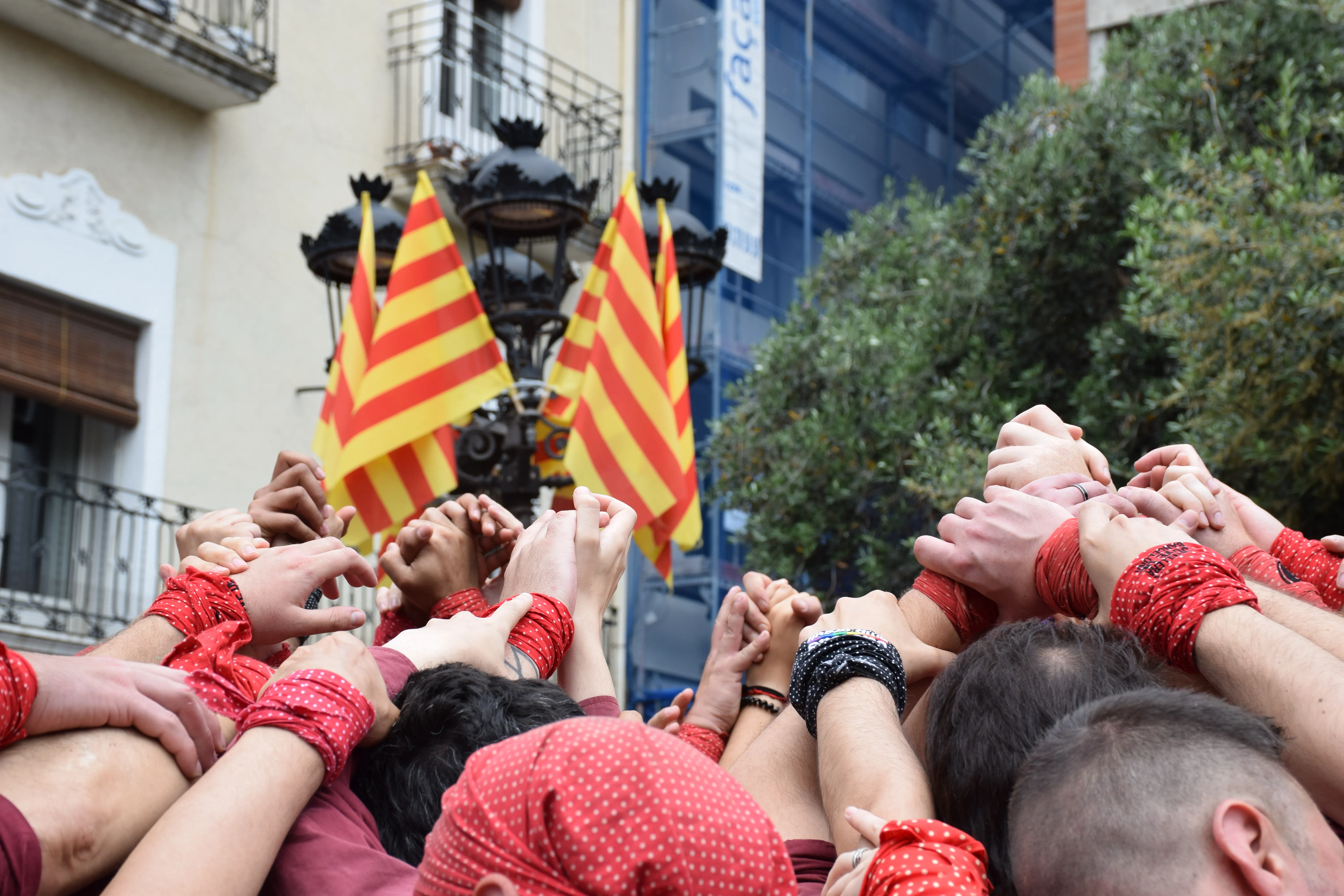 pinya senyera castells placa